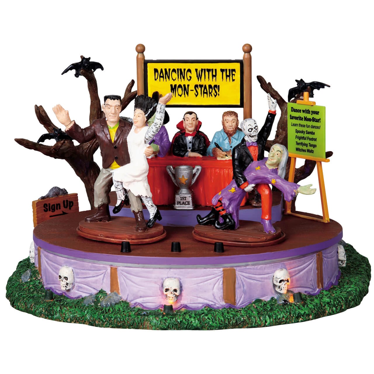 lemax-dancing-with-the-mon-stars-animierte-spooky-town-b-hne-mit-licht image 1