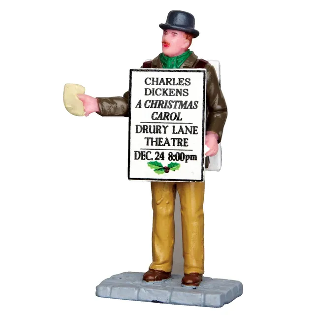 lemax-sandwich-board-man-caddington-miniaturfigur image 1