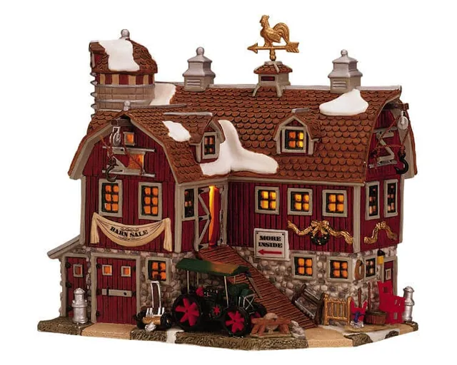lemax-barn-sale-miniatur-scheune-verkauf image 1