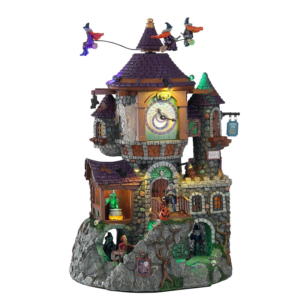 lemax-the-witching-hour-spooky-town-uhrturm-animiert image 1