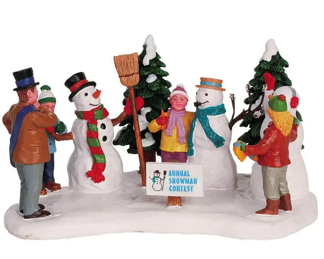 lemax-snowman-contest-weihnachts-figuren-set-schneemann-wettbewerb image 1