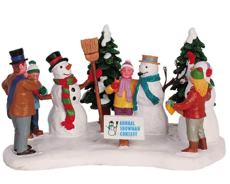 lemax-snowman-contest-weihnachts-figuren-set-schneemann-wettbewerb image 1