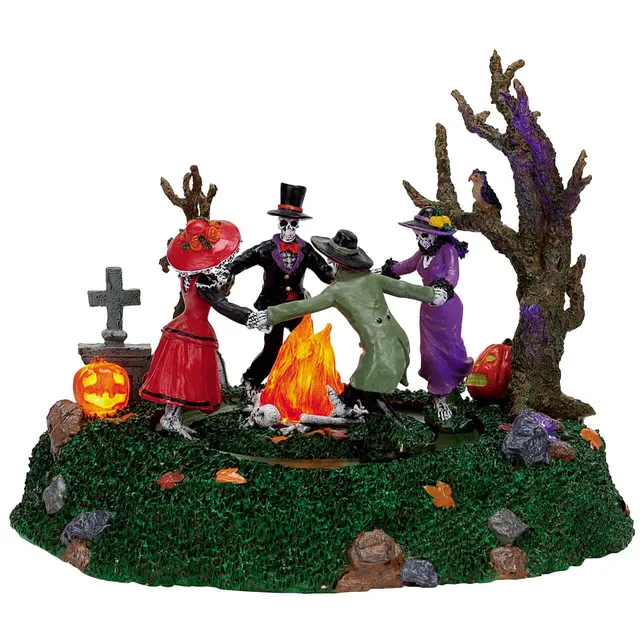 lemax-skeleton-jamboree-spooky-town-mit-lagerfeuer image 1