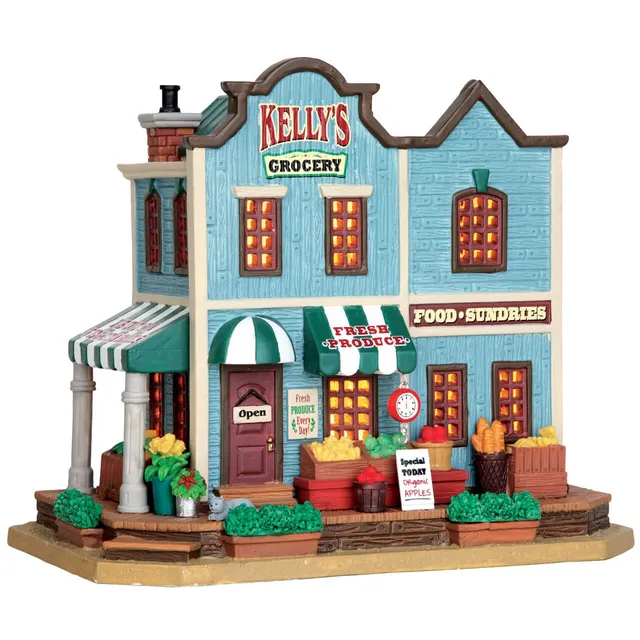 lemax-kelly-s-corner-grocery-weihnachtsdorf-laden image 1