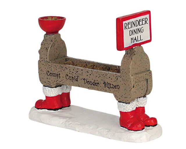 lemax-reindeer-feed-trough-miniatur-futtertrog image 1