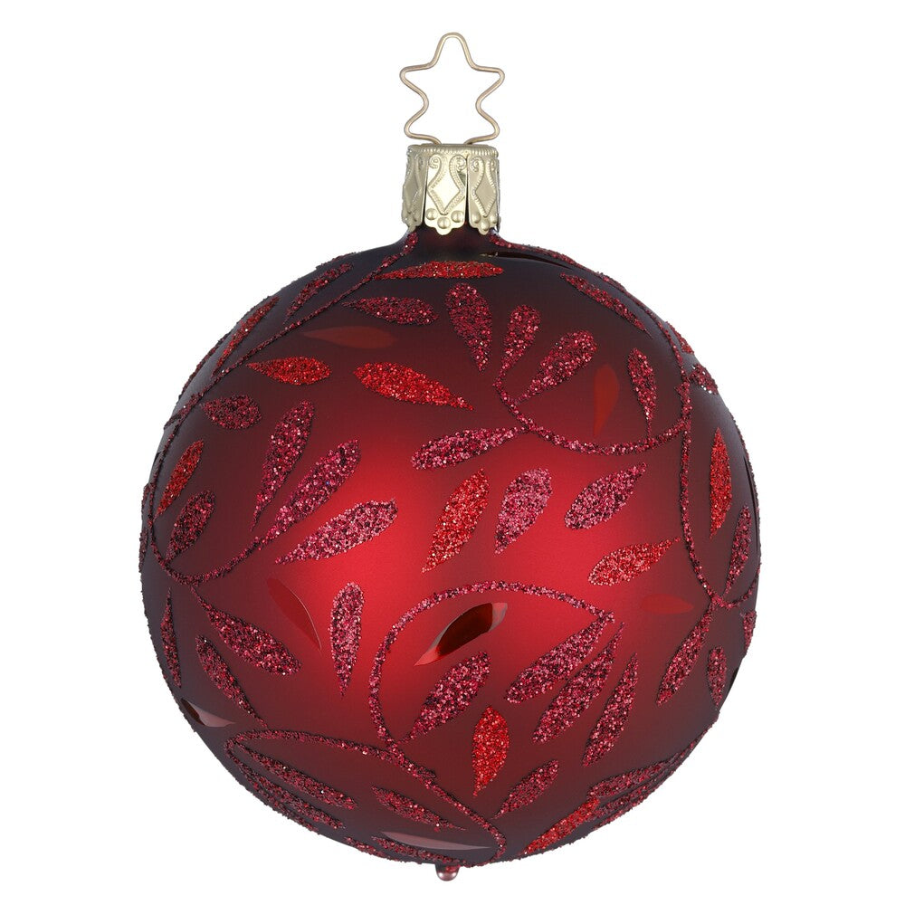 inge-glas-manufaktur-freudentanz-christbaumkugel-8-cm-burgundy-classic image 1