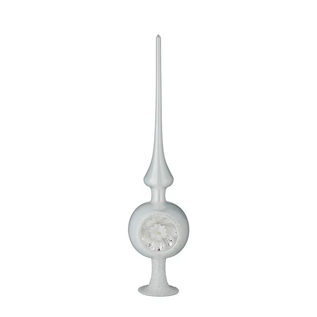 inge-glas-schneebl-te-baumspitze-33-cm-porzellanwei-opal image 1