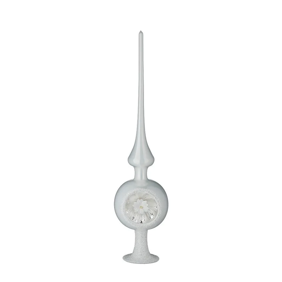 inge-glas-schneebl-te-baumspitze-33-cm-porzellanwei-opal image 1