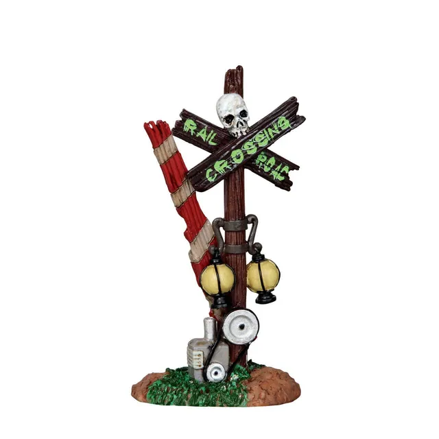 lemax-rotten-railroad-crossing-spooky-town-miniatur-figur image 1