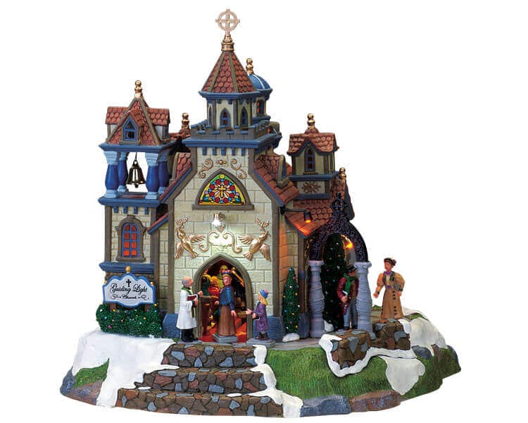 lemax-guiding-light-church-kirche-miniaturhaus image 1