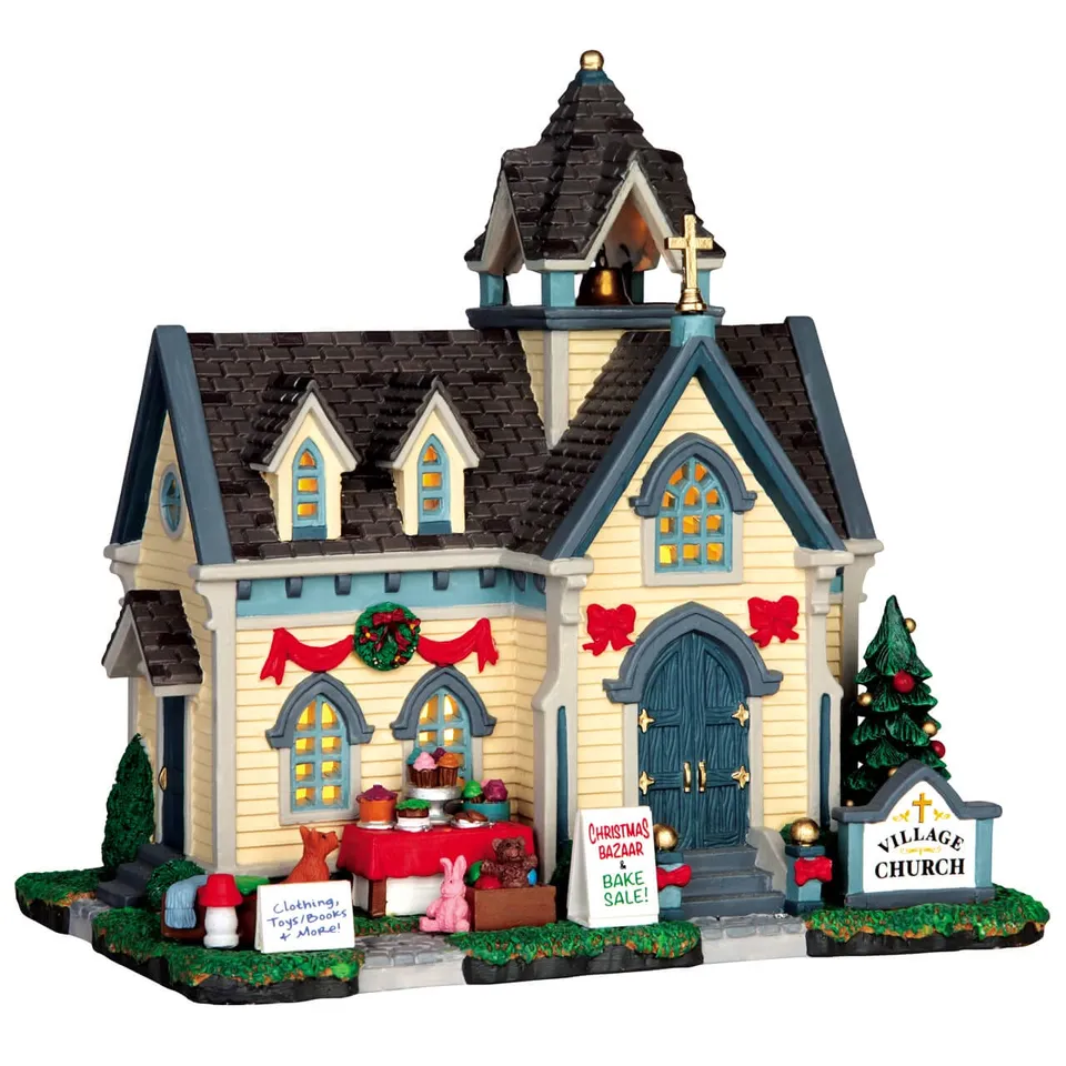 lemax-village-church-miniatur-kirche-weihnachtsdorf image 1