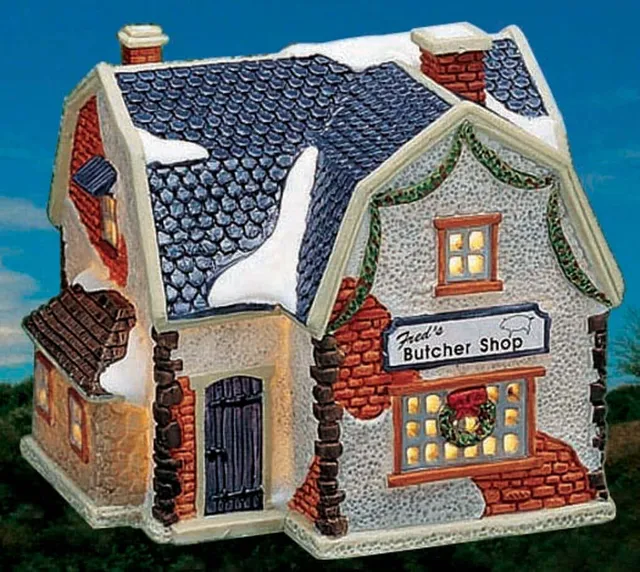 lemax-fred-s-butcher-shop-weihnachtsdorf-metzgerei image 1