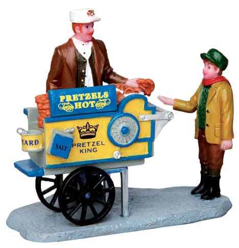 lemax-pretzel-king-pretzel-cart-caddington-miniatur-stand image 1