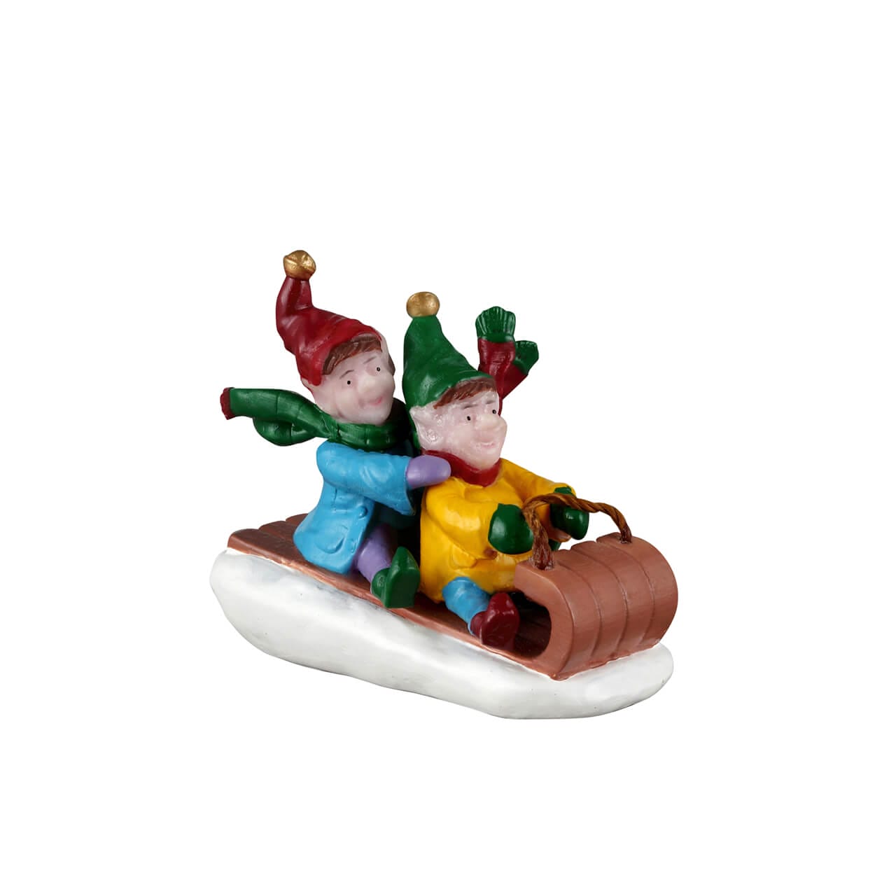 lemax-toboganning-miniaturfiguren-set-rodelpartie-elfen-santa-s-wonderland image 1