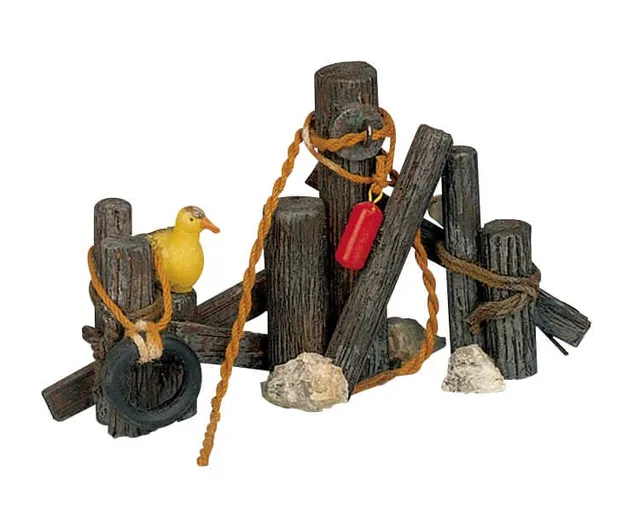 lemax-wooden-mooring-miniatur-steg-zubeh-r-f-r-dorf-und-seeszene image 1