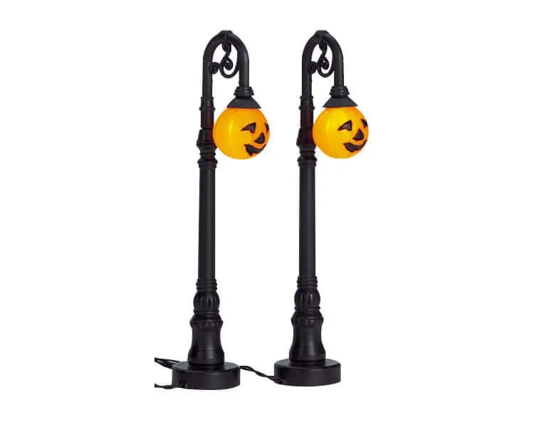 lemax-jack-o-lantern-street-lamp-beleuchtete-laterne image 1