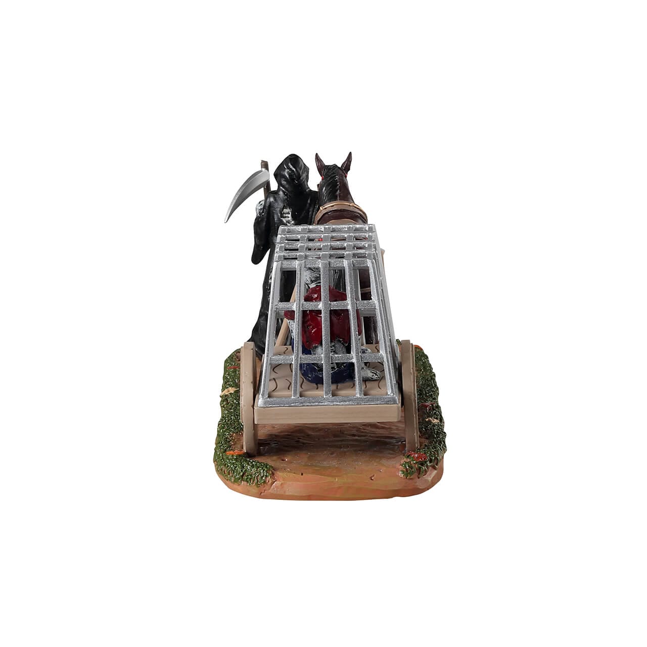 lemax-dungeon-cart-spooky-town-kutsche-mit-skelett image 2