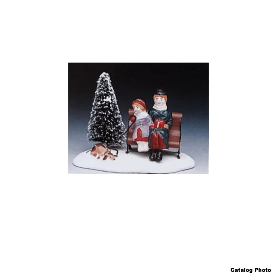 lemax-park-bench-people-figuren-f-r-die-parkbank-szene image 1