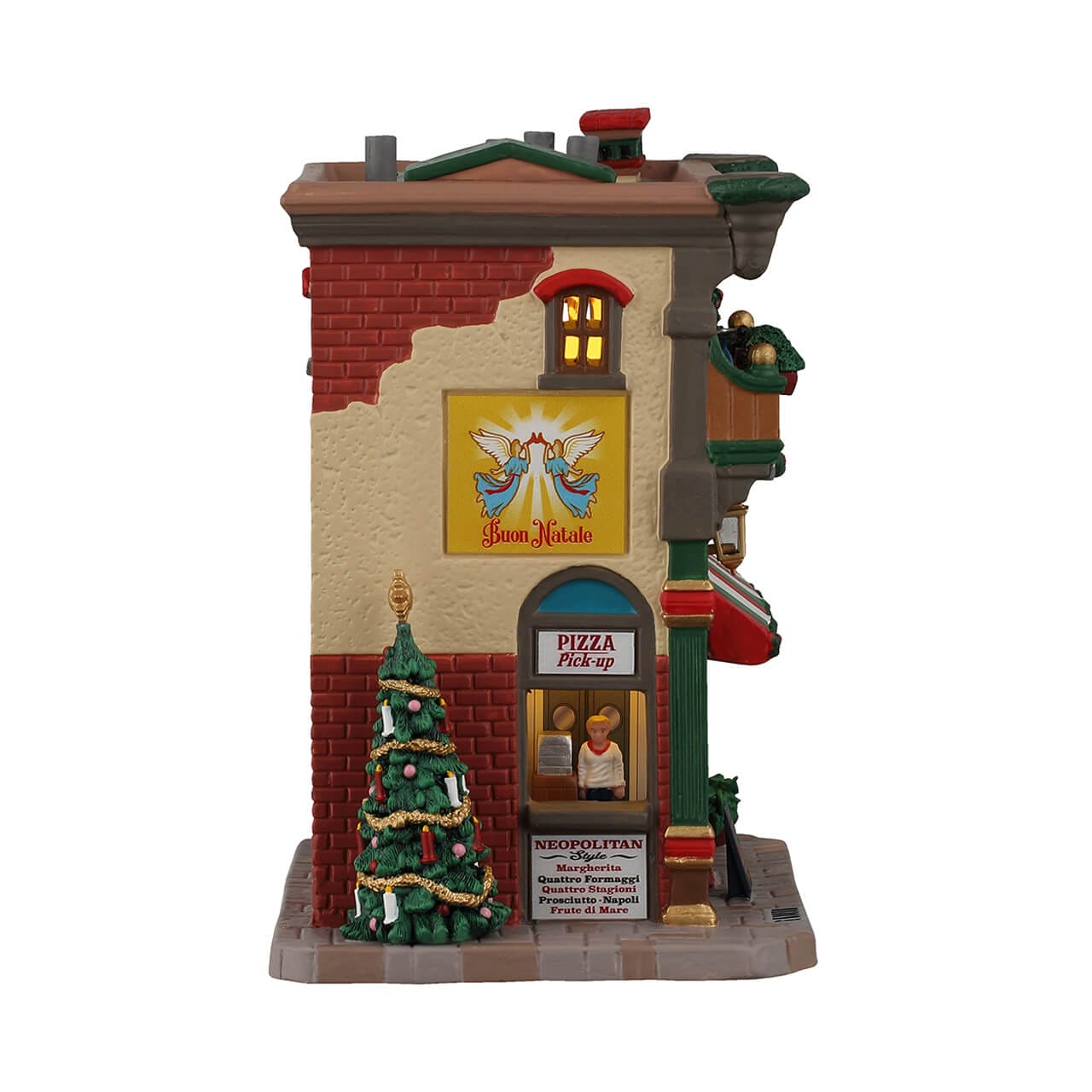 lemax-mario-s-pizzeria-bistro-beleuchtetes-miniaturhaus image 2