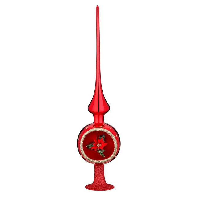 inge-glas-weihnachtsstern-baumspitze-8-x-33-cm-rot-glanz image 1