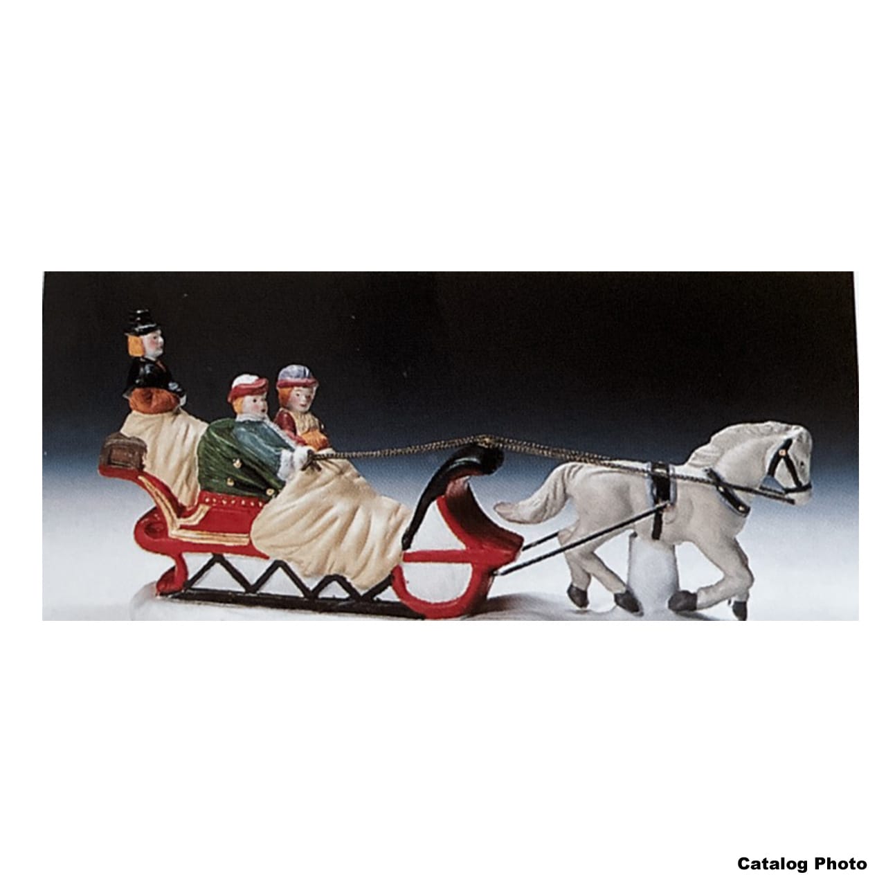 lemax-holiday-sleigh-ride-miniatur-schlittenszene image 1