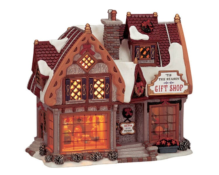 lemax-tis-the-season-gift-beleuchtetes-miniaturhaus-weihnachtsdorf image 2