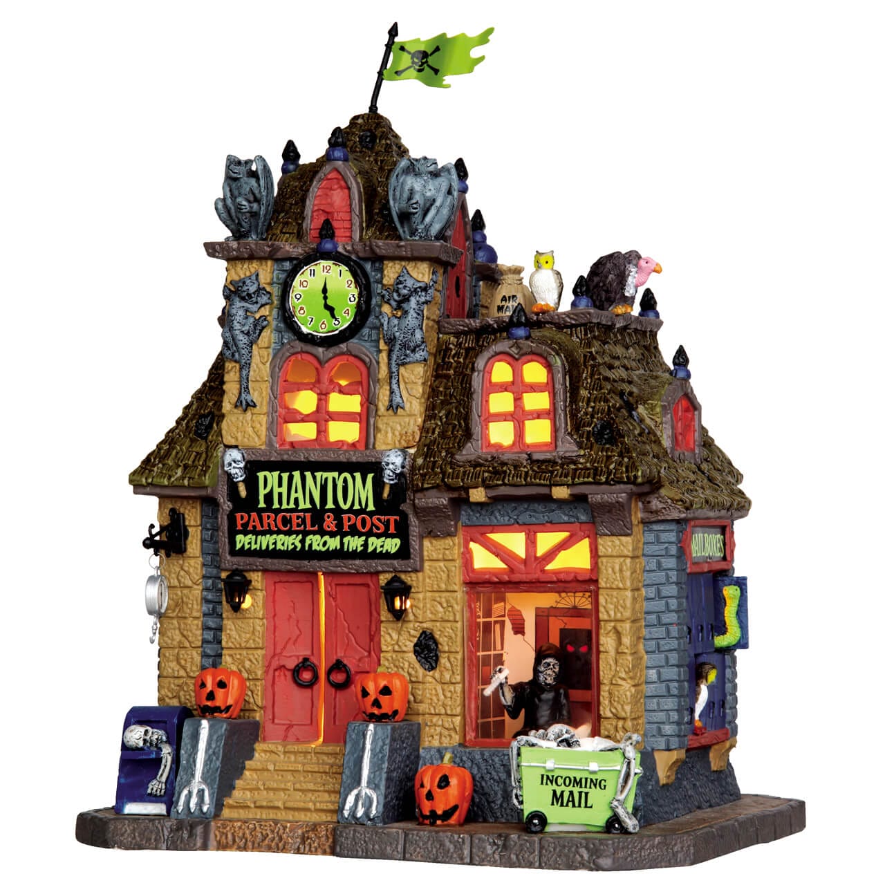 lemax-phantom-parcel-post-spooky-town-geb-ude-szene image 1