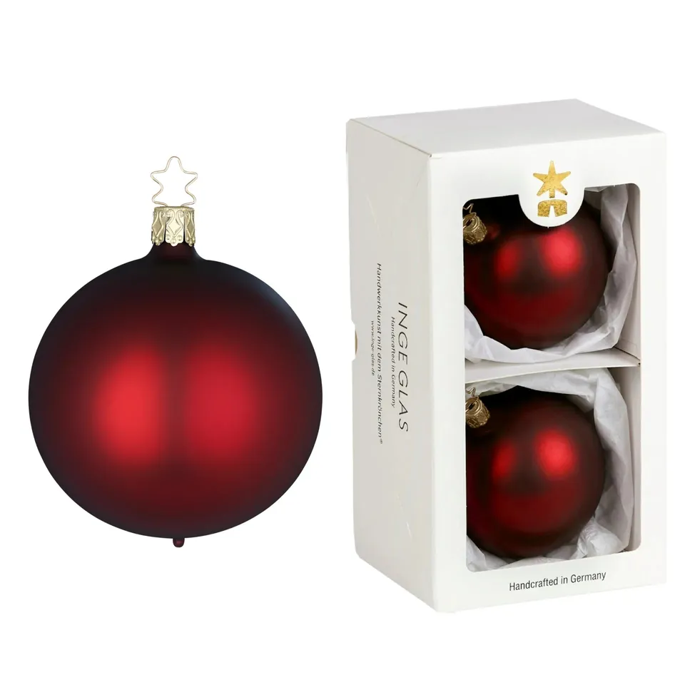 inge-glas-kugeln-imperialrot-matt-christbaumkugel-10-cm image 1