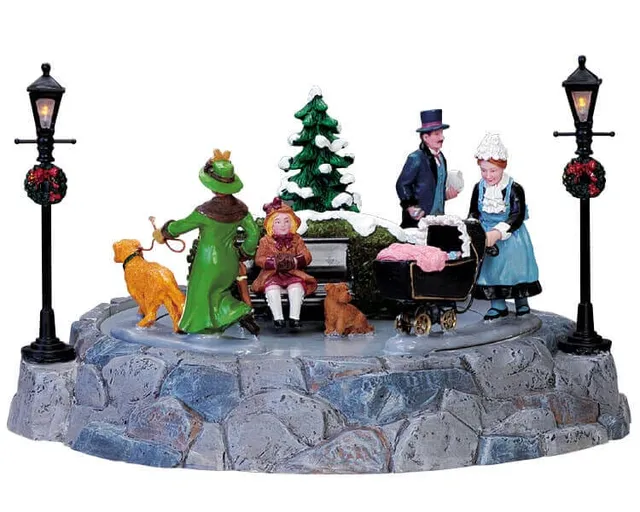 lemax-nanny-strolls-in-the-children-s-park-miniaturfigur image 1