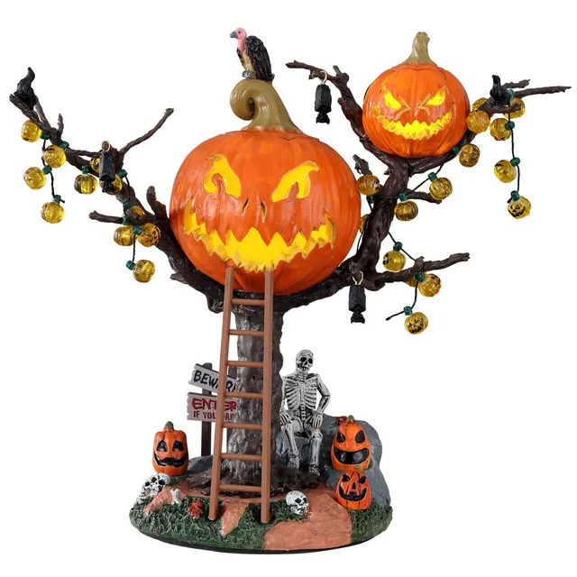 lemax-pumpkin-tree-house-spooky-town-miniaturhaus-mit-beleuchtung image 1