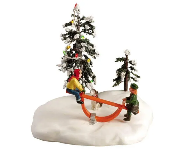 lemax-see-saw-fun-miniatur-spielplatz-figuren image 1