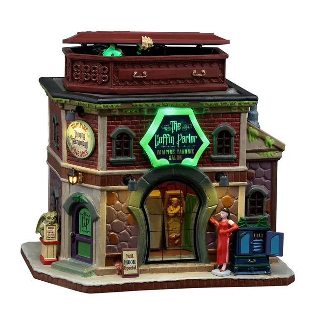 lemax-the-coffin-parlor-beleuchtetes-halloween-miniaturhaus image 1