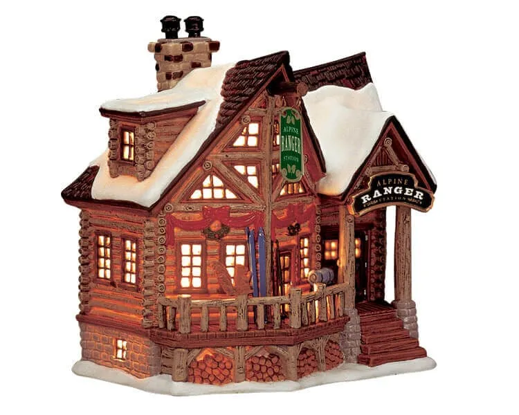 lemax-alpine-ranger-station-miniaturhaus-winterdorf image 1