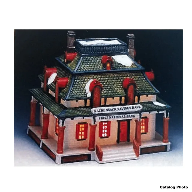 lemax-hackensack-savings-bank-weihnachtshaus-miniatur image 1