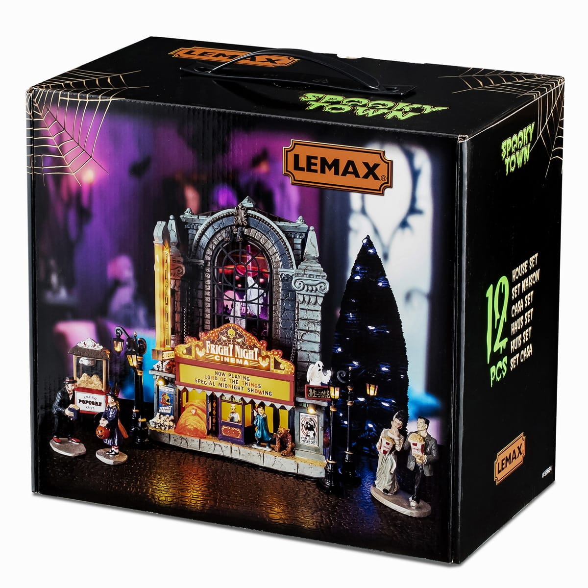 lemax-fright-night-cinema-set-spooky-town-geb-ude-set image 2