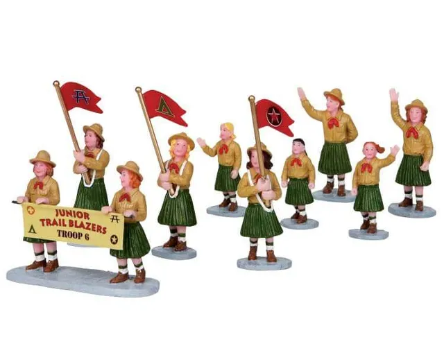 lemax-girl-scout-parade-miniaturfigur-f-r-weihnachtsdorf image 1