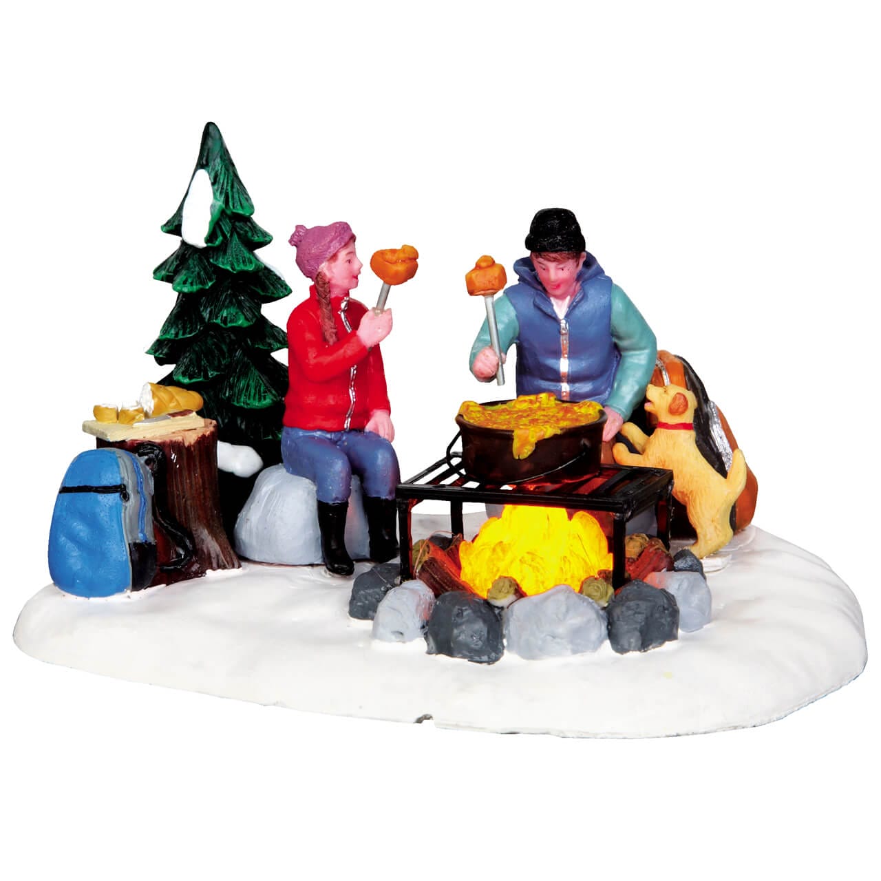 lemax-campfire-fondue-vail-village-miniatur-szene image 1