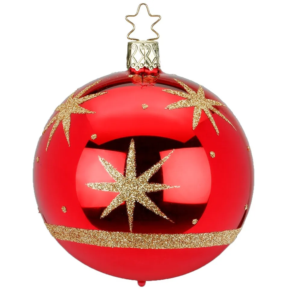inge-glas-sternenklar-christbaumkugel-rot-10-cm image 1