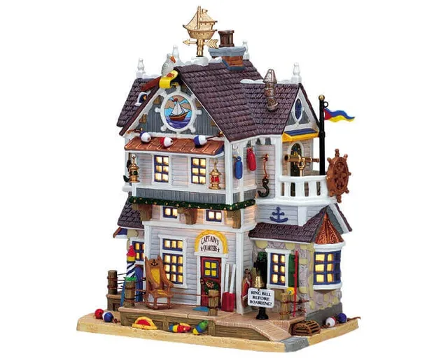 lemax-captain-andrew-s-residence-beleuchtetes-miniatur-weihnachtshaus image 1
