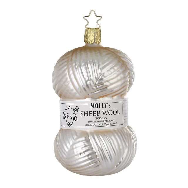 inge-glas-feine-wolle-glas-christbaumkugel-11-cm-beige-creme image 1