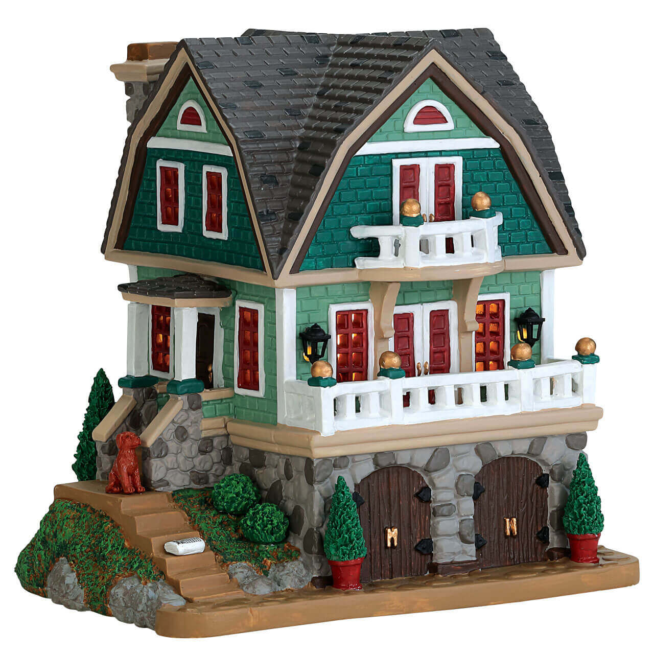 lemax-harrison-residence-beleuchtetes-miniaturhaus-weihnachtsdorf image 1