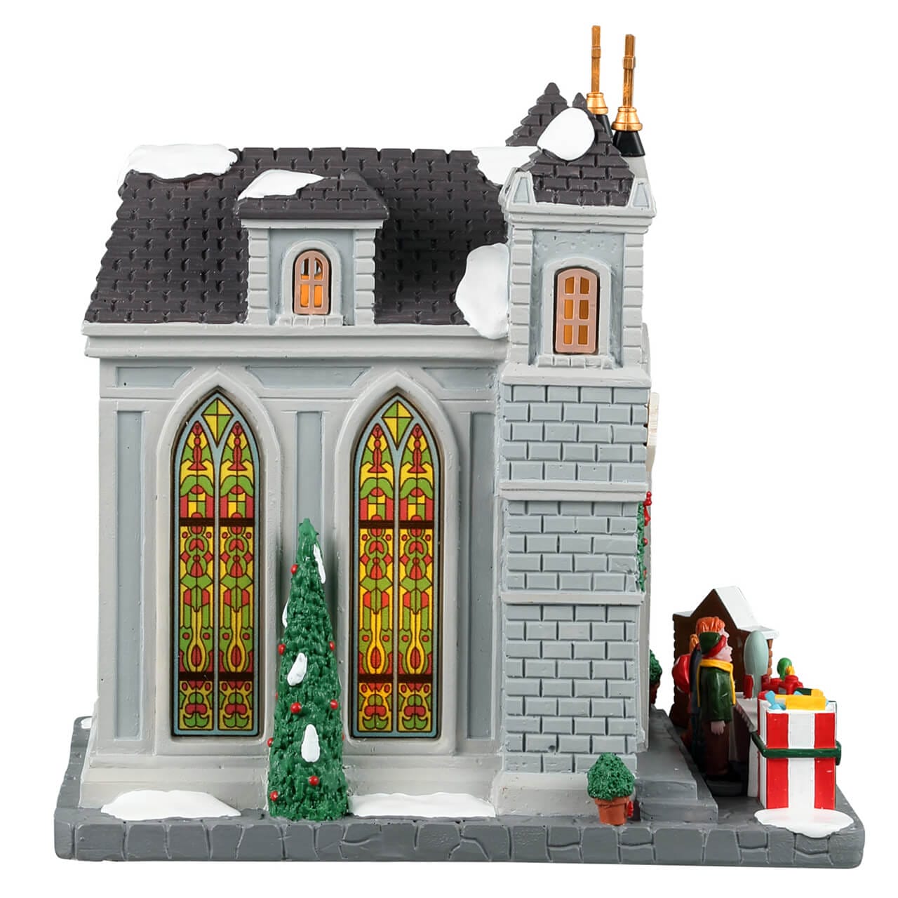 lemax-trinity-church-of-caddington-beleuchtete-kirche-der-caddington-village-ser image 2