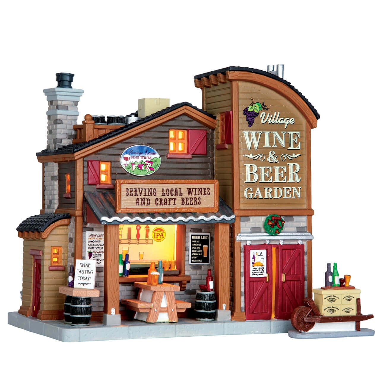 lemax-village-wine-beer-garden-weihnachts-miniaturszene image 1