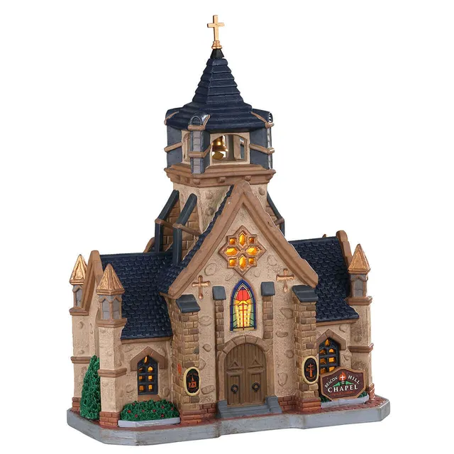 lemax-beacon-hill-chapel-beleuchtete-miniaturkirche image 1