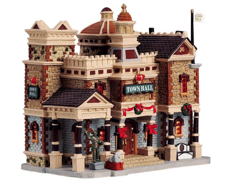 lemax-town-hall-beleuchtetes-miniatur-rathaus image 1