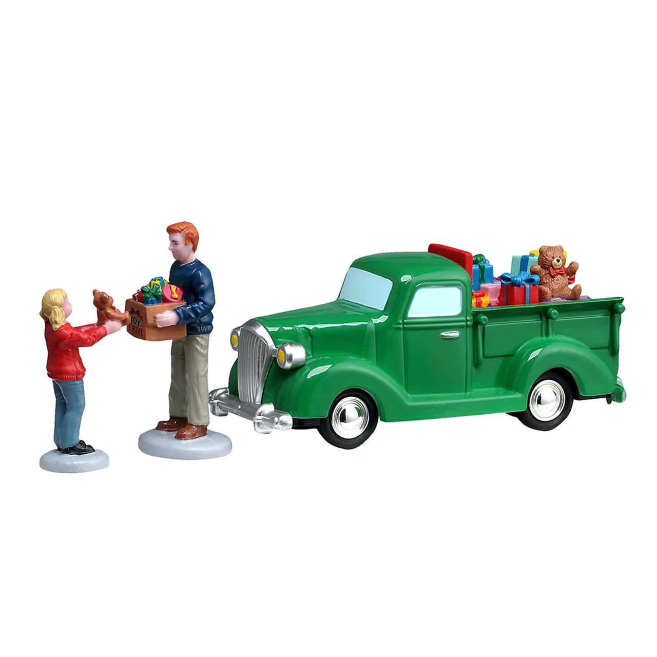 lemax-church-toy-drive-miniatur-szene-spielzeugspende image 1