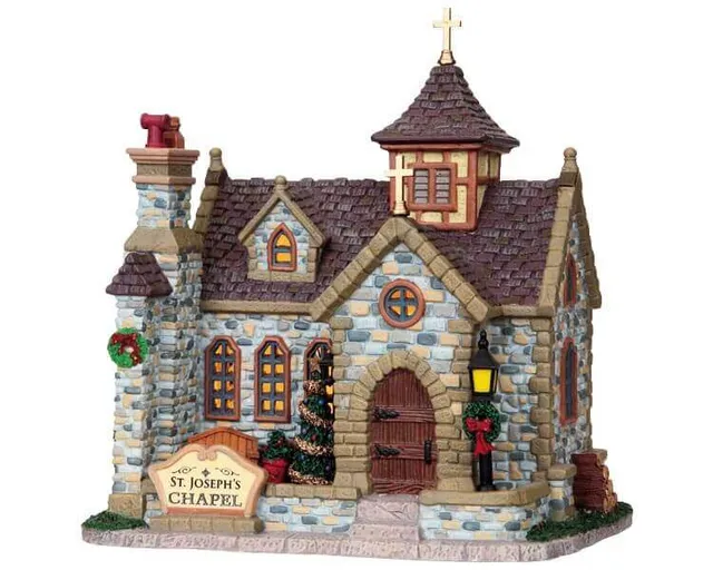 lemax-st-joseph-s-chapel-beleuchtete-kapelle-miniaturkirche image 1