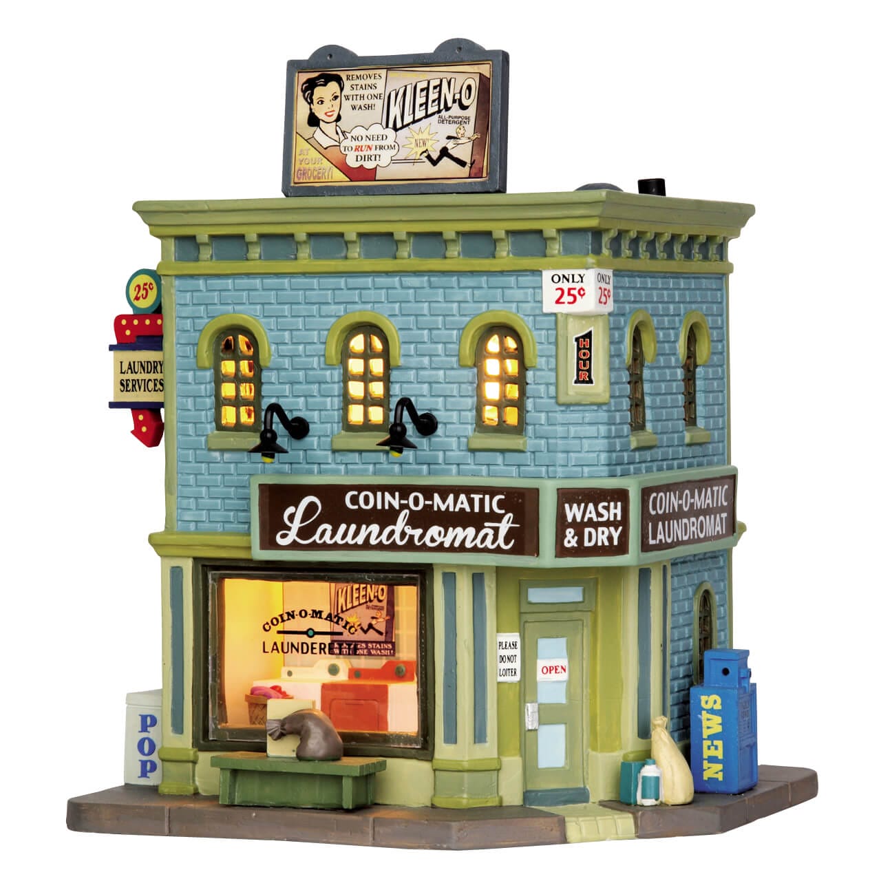lemax-coin-o-matic-laundromat-beleuchtetes-miniatur-gesch-ft image 1