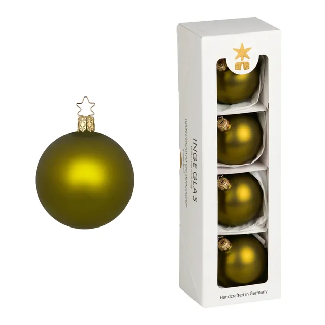 inge-glas-manufaktur-christbaumkugeln-efeu-matt-6-cm-glaskugeln-aus-glas-gr-n image 1