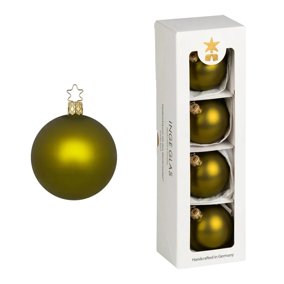 inge-glas-manufaktur-christbaumkugeln-efeu-matt-6-cm-glaskugeln-aus-glas-gr-n image 1
